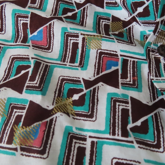 unbranded custom handmade geometric dress shirt no size (READ) - Picture 7 of 8